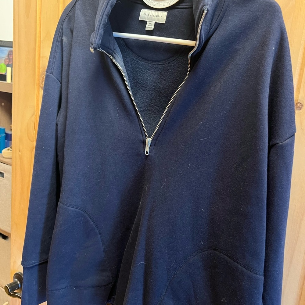 Navy Half-Zip Pullover